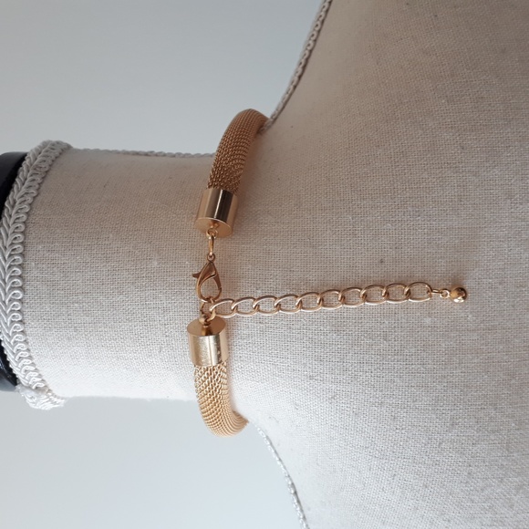 Gold and crystal necklace - Picture 4 of 4